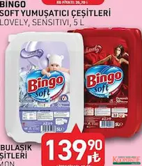 BİNGO SOFT YUMUŞATICI ÇEŞİTLERİ 5 L BİNGO SOFT YUMUŞATICI ÇEŞİTLERİ 5 L